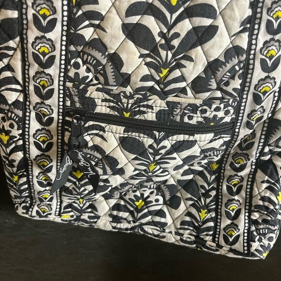 Vera Bradley Fanfare Yellow‎ And Black Crossbody Bag - Picture 5 of 10